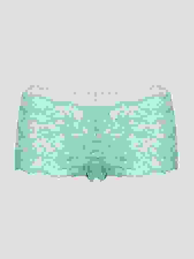 Lovehoney Flirty Soft Aqua Lace Shorts, Light Blue, hi-res